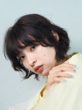 ランプ 柏(Lamp) くせ毛風パーマショートボブ×暗髪