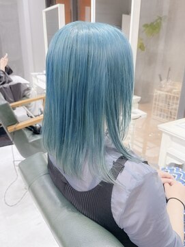 デイズ(days) 猫猫的マットブルーカラー/ダブルカラーボブ