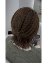 アイニ 天王寺アポロ店(aini)&nbsp;白髪ぼかしハイライトウルフ