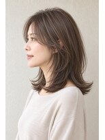 ベルス(bellus)&nbsp;艶オリーブブラウン×ミディアムレイヤー