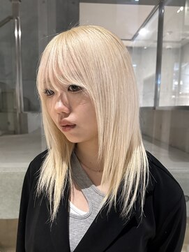 ヲタク 渋谷 代官山 恵比寿(wotaku.) 抜きっぱなしブロンドハイトーンケアブリーチハッシュカット金髪