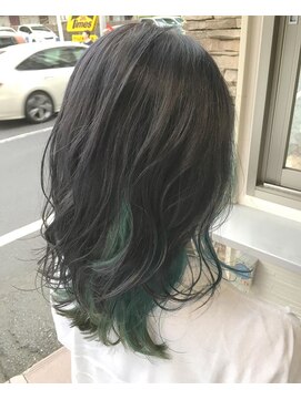 エイト 溝の口店(EIGHT) 【EIGHT溝の口】お客様スタイル_デザインカラー切りっぱなしボブ