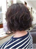 【見附・今町】ゆるふわウェーブの前下りボブ