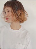 『December』オレンジベージュグラデーション×ボブ