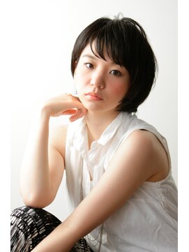 美容室 ファクト(fact) 大人可愛い☆透明感黒髪×ナチュラルワンサイド耳掛けボブ