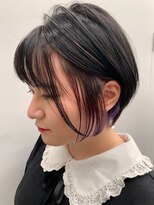 クイーン バイ ノイズ 西院(QUEEN by noism)&nbsp;イルミナカラー　インナーカラー　ショート　ショートボブ