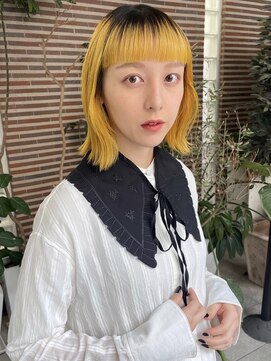 デイジー(Daisy) 天神/大名/アシッドイエロー/ブリーチカラー/オン眉