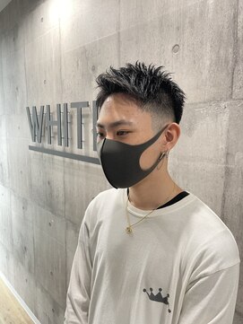 メンズアンダーバーホワイト 南海難波店(Men's _WHITE) フェードスタイル