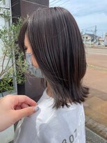 アース コアフュールボーテ 新潟紫竹山店(EARTH coiffure beaute)&nbsp;ダークブラウンアドミオ外ハネボブ