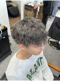 波巻きパーマ__ダブルカラー__シルバーアッシュ__TEN TEN