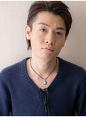 アップバングでデキる男ツーブロックマットブラウンC戸田公園