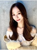 大人かわいい/韓国前髪/レイヤーカット/ラベンダーアッシュ