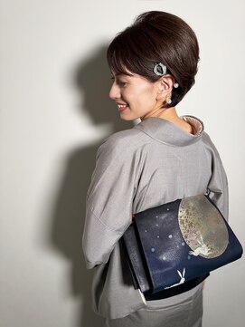 アトムテ(atomte) 訪問着のショートヘアアレンジ＊