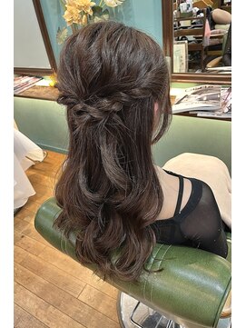 ロータスヘアーデザイン(Lotus Hair Design) 【lotus　下枝】ハーフアップ/結婚式ヘアセット/お呼ばれヘア