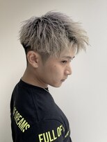 イーラ(era) 短髪アップバングパーマ/メンズ/刈り上げ/眉毛/ツイスト