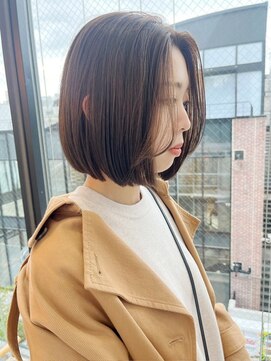 ロンド ボーイ 表参道(Lond BOY) ワイドバングイメチェン美髪外ハネボブ+レイヤーカット韓国