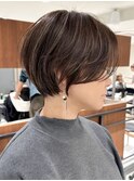 ハイライトバレイヤージュダブルカラーショートカット