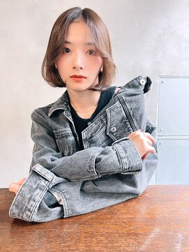 メーヴェ(Mowen) mowen 南堀江　ボブ×グレージュ