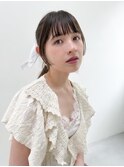 顔周りカット/ベージュカラー
