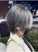 ハンサムショート×シルバーカラー　10代/20代/30代/卵型/美髪