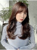 【まとまるセミロングレイヤー】