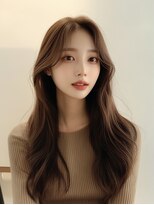 ティエナビューティー(TIENA BEAUTY)&nbsp;#マロンブラウン#透明感カラー#ロング#髪質改善トリートメント