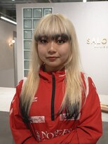 エン 栄店(enne)&nbsp;栄ハイトーンレイヤーカット＊透明感カラーホワイトブロンド