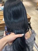 メロウマン(mellowman) ブルーブラック20代30代40代ハイライトブリーチダブルカラー立川