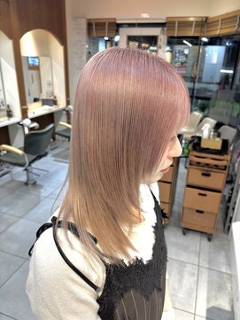 ネオリーブカフ 鶴ヶ峰店(Neolive caff) ピンクベージュ　ペールピンク　ダブルカラー