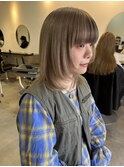 ホワイトベージュダブルカラーインナーカラーケアブリーチ