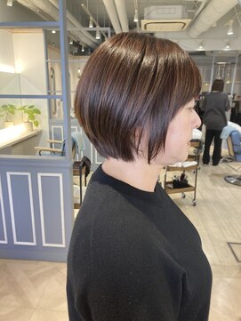 シェノン 赤羽店(CHAINON) 髪質改善艶感似合わせ丸みショート耳かけ顔周りレイヤーショート