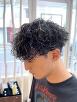 ガオプロデュースバイレボ(gao produced by revo)&nbsp;波巻きパーマメンズパーマハイライトカラーブリーチ刈り上げ