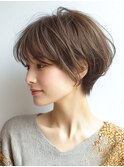 大人ショート 白髪ぼかし 白髪染め ハイライト 40代50代60代