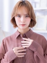 カバーヘア 上尾西口店(COVER HAIR)&nbsp;ミルクティーベージュブリーチなし小顔くびれレイヤーボブ30代