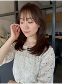 大分ハッシュカット胸上鎖骨下ミディアムレイヤースタイルかるめ