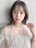リヤン 表参道(lyann)&nbsp;ダークパープルミルクブラウンワンホンレイヤー外ハネボブa