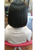 自然な丸み縮毛矯正ボブ♪