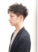 【Beifne京都】ナチュラルツーブロック×アップバング サイド