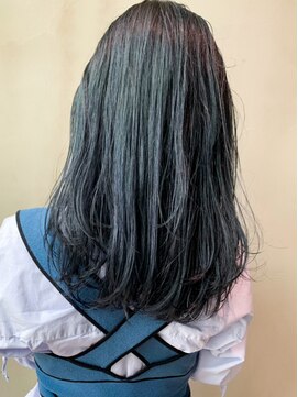 アルバム 銀座(ALBUM GINZA) ブルーブラック_セシルカットフリンジウェーブ_ba300413