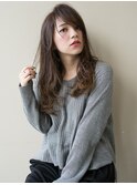 【THiRD】ココアブラウンフリンジウェーブ スタイル