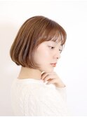 【20代/30代/40代/50代に人気】前髪あり透明感カラーボブ