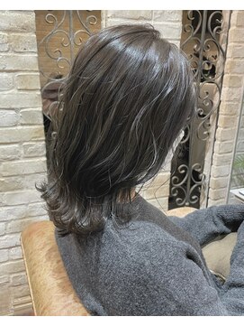 シャル オカチマチ 上野御徒町(shalu) ミディアム　ブリーチなし　ローグレージュカラー