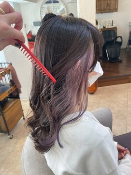 ロストシティ 横浜(LOST CITY) ラベンダーパープル_インナーカラー_ホワイトピンク【Lostcity】