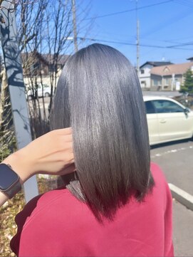 アース 郡山コスモス通り店(HAIR&MAKE EARTH) インナーカラーダブルカラーハイトーンカラー韓国20代前髪カット