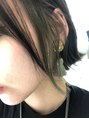 ユルリカ 新宿店(yulrica) オリーブ系のイヤリングカラー。大人でもさりげないお洒落感。