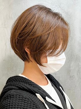 エリマ 茅ヶ崎(elima) ショートカットショートボブハンサムショートグレージュカラー