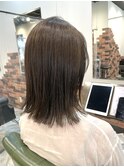 ★20代30代40代大人可愛い/アッシュオリーブベージュ/縮毛矯正