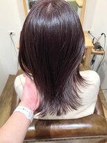 ピンクラベンダー髪質改善トリートメントケアカラー銀座艶髪美髪