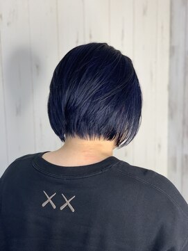 アヤメ(ayame) 【ayame大泉学園】ケアブリーチ_ネイビーブルー_ショート_6