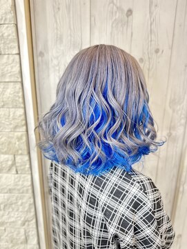 ダンク(DUNK) シルバー×vividBlue